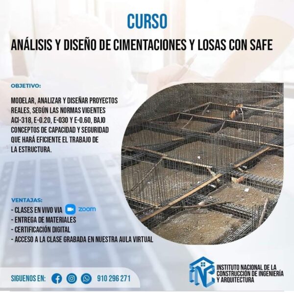ANÁLISIS Y DISEÑO DE CIMENTACIONES Y LOSAS CON SAFE - CURSO